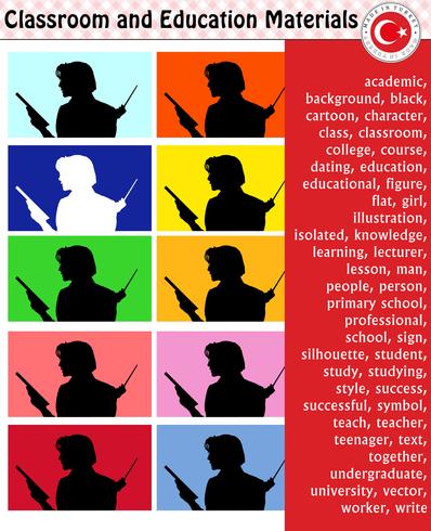 398x490 School Student, Teacher, Silhouette, Cartoon Characters, Boy, Girl
