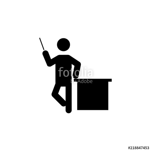 500x500 Silhouette Of A Teacher Man Icon Stock Image And Royalty Free