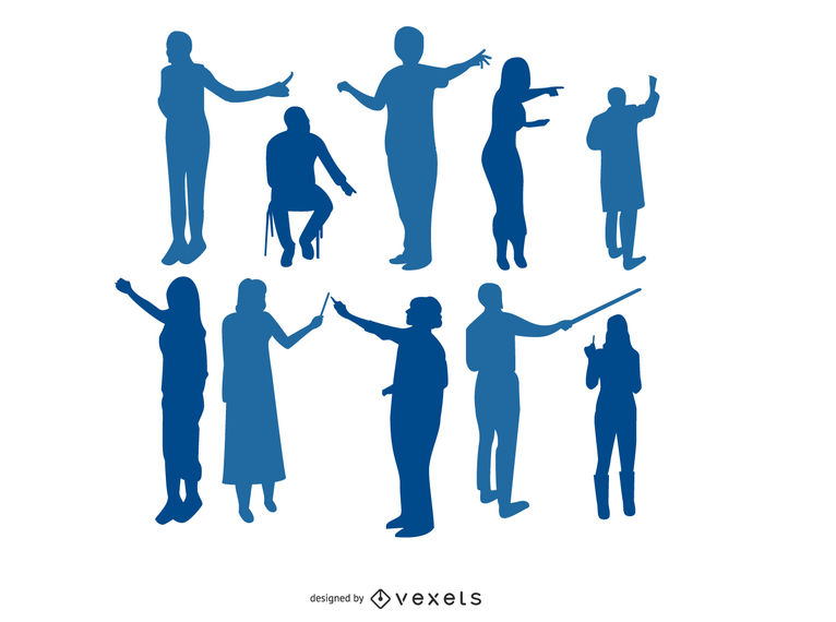 766x570 Teacher Silhouette Set