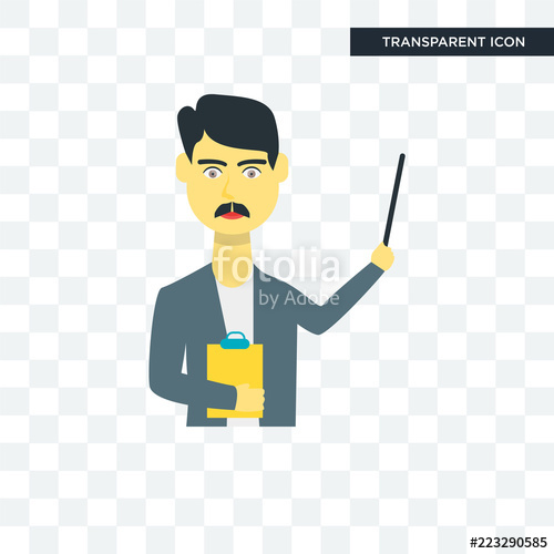 500x500 Teacher Vector Icon Isolated On Transparent Background, Teacher