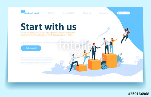 500x322 Illustration Concept For Website, Team Building Stock Image