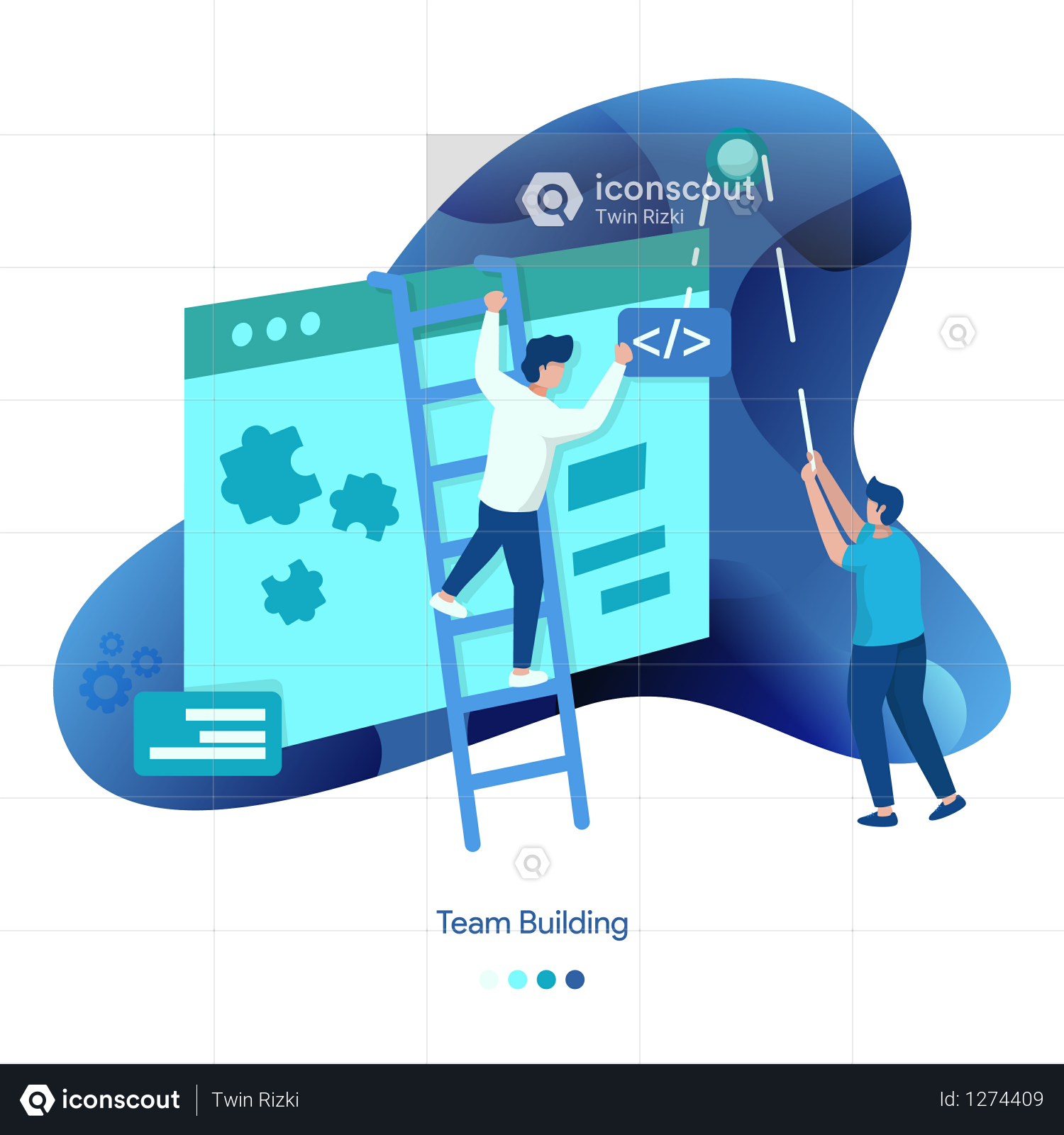 1500x1600 Premium Vector Illustrations Of Team Building Illustration Download