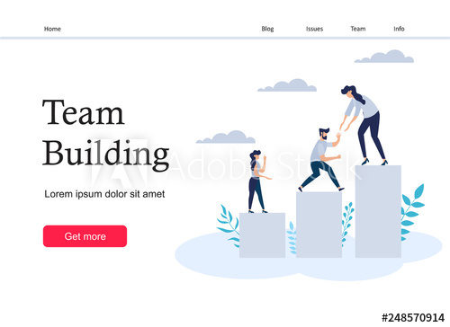 500x364 Vector Illustration Concept Of Team Building Creative Flat Design