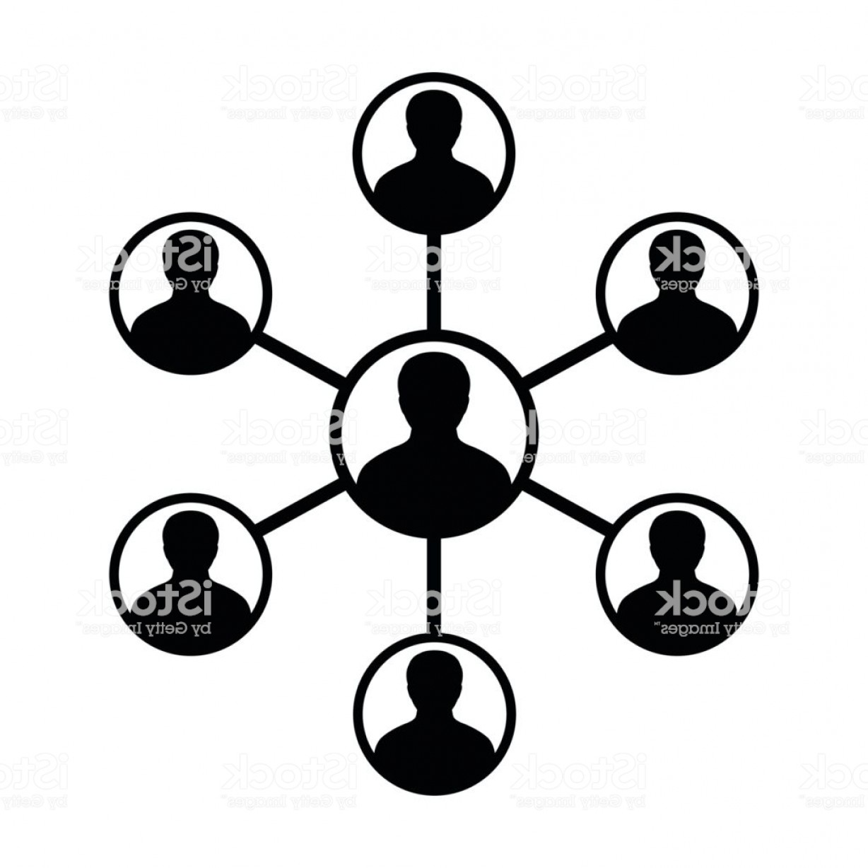 1228x1228 Team Icon Vector Group Of Business People Network Connection Glyph