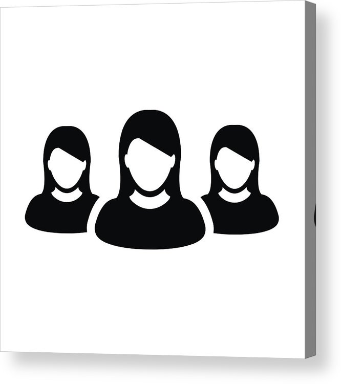666x750 Woman Team Icon Vector Group Of People Pictogram Acrylic Print