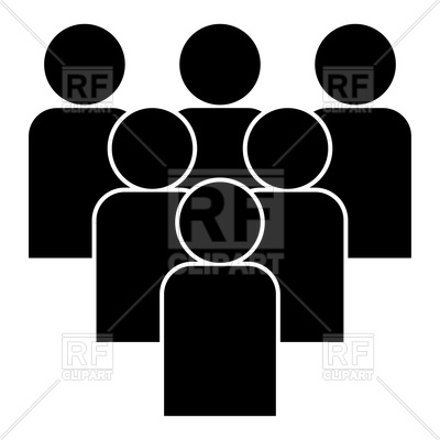 400x400 Working Together Team Concept Black Color Icon Vector Image