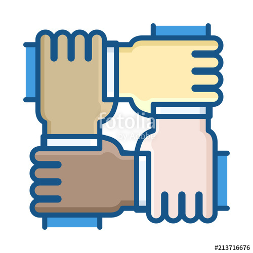 Four Hands Of Different Ethnic Groups Working Together As A Team 500x500 Four Hands Of Different Ethnic Groups Working Together As A Team