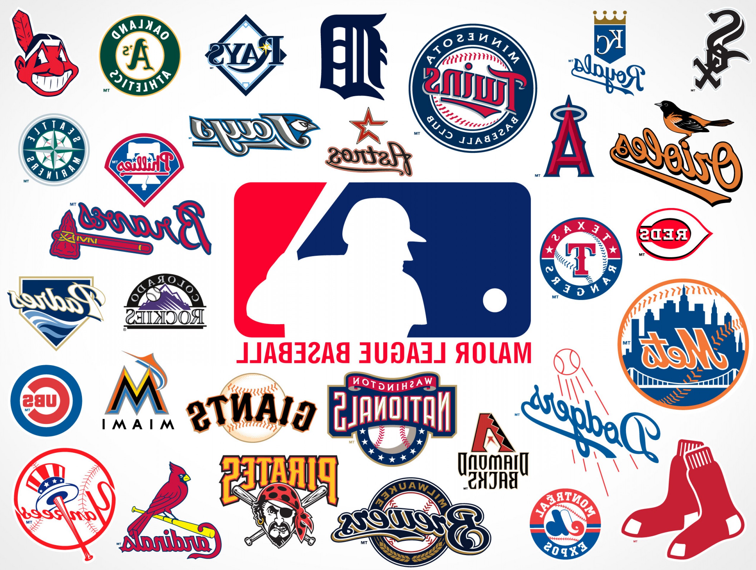 Major League Baseball Team Vector Logos Savoyuptown 2546x1920 Major League Baseball Team Vector Logos Savoyuptown