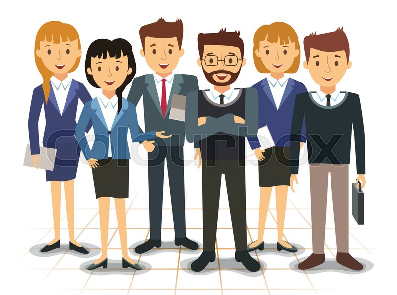 Business Team Of Employees Vector Stock Vector Colourbox 800x594 Business Team Of Employees Vector Stock Vector Colourbox