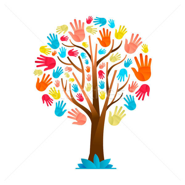 Colorful Hand Tree For Cultural Diversity Team Vector Illustration 600x600 Colorful Hand Tree For Cultural Diversity Team Vector Illustration