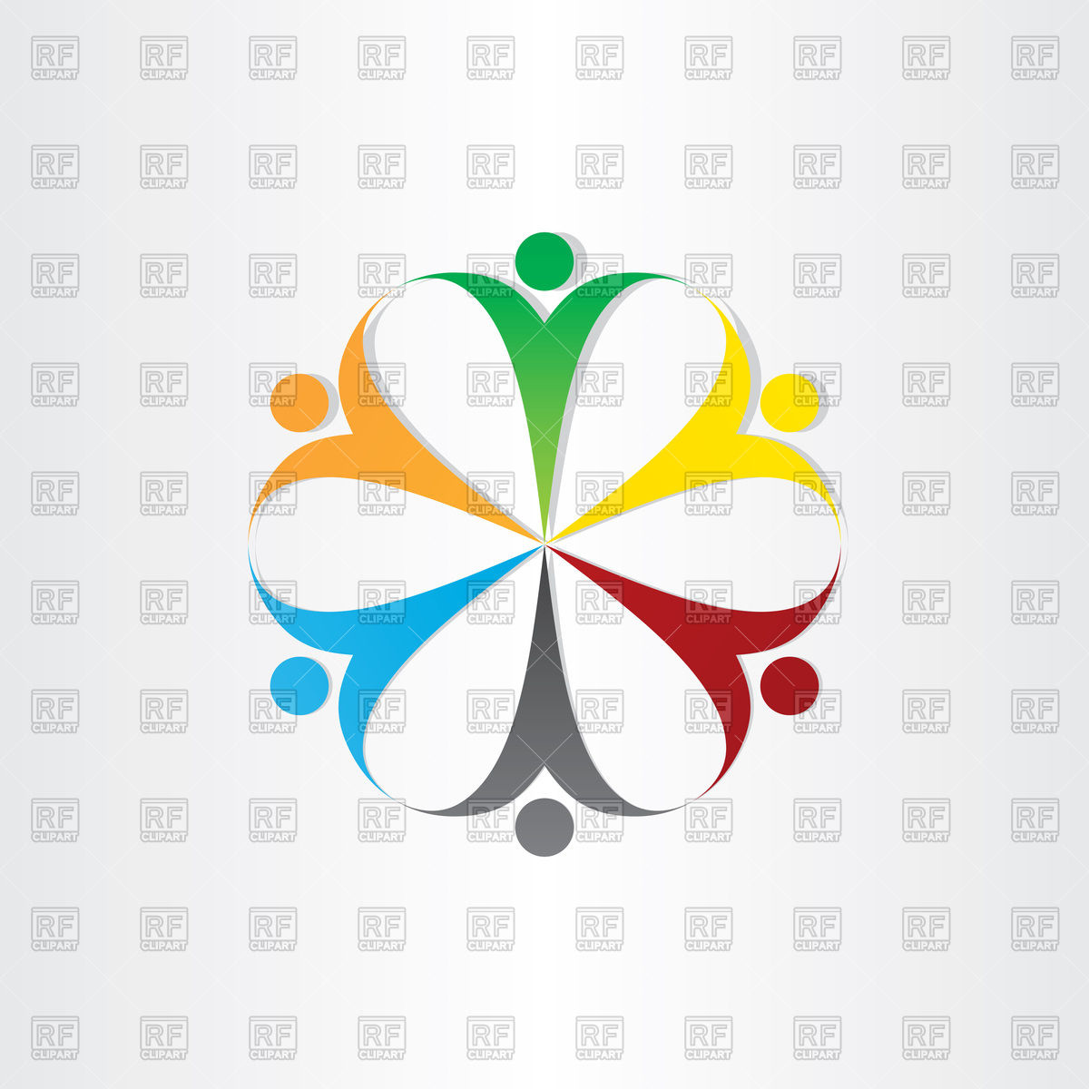 1200x1200 Circle Icon People Teamwork Vector Image Of Icons And Emblems