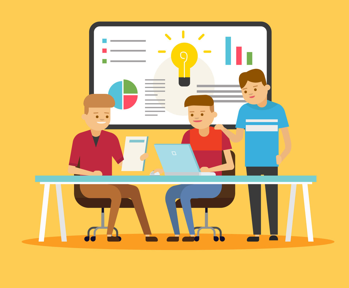 1136x936 Creative Teamwork Vector Vector Art Graphics