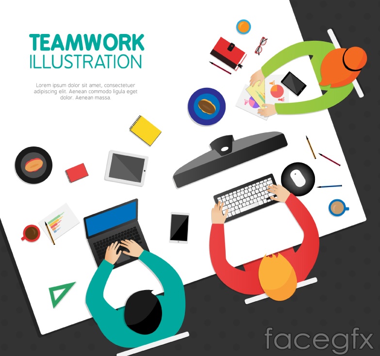 783x734 Business Teamwork Vector Illustration Over Millions Vectors