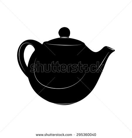 Teapot Silhouette Illustration Icon Stylized Image In Black 450x470 Teapot Silhouette Illustration Icon Stylized Image In Black