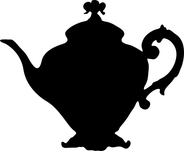 Vintage Teapot Vector Illustration With Silhouette Style Free 600x495 Vintage Teapot Vector Illustration With Silhouette Style Free