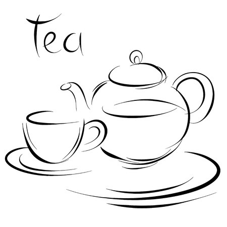 450x450 Sketch Teacup And Teapot