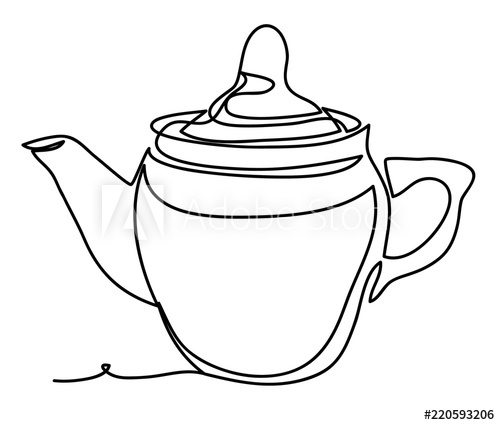 500x425 Teapot Vector Illustration Isolated On White Background