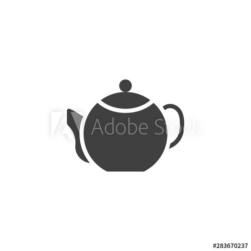 500x500 Teapot Vector Icon Filled Flat Sign For Mobile Concept And Web