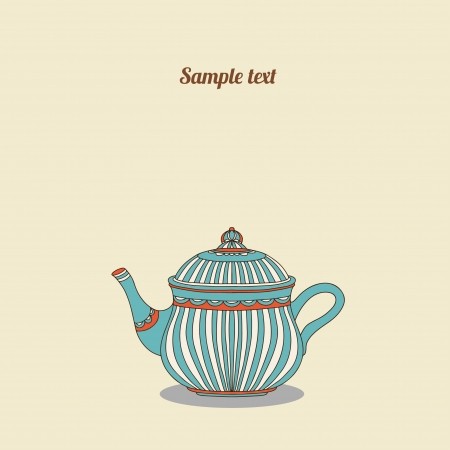450x450 Vintage Card With Teapot