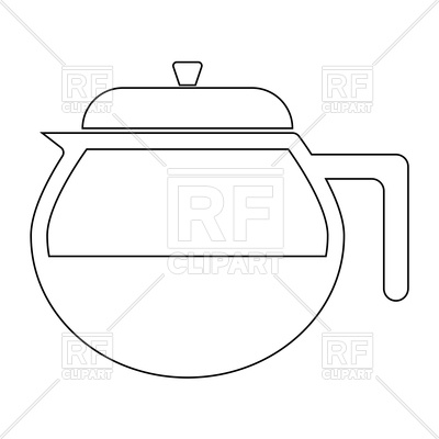 400x400 Outline Of Teapot Vector Image Of Objects