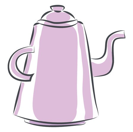 450x448 Pink Teapot Vector Illustration On White Background Royalty Free