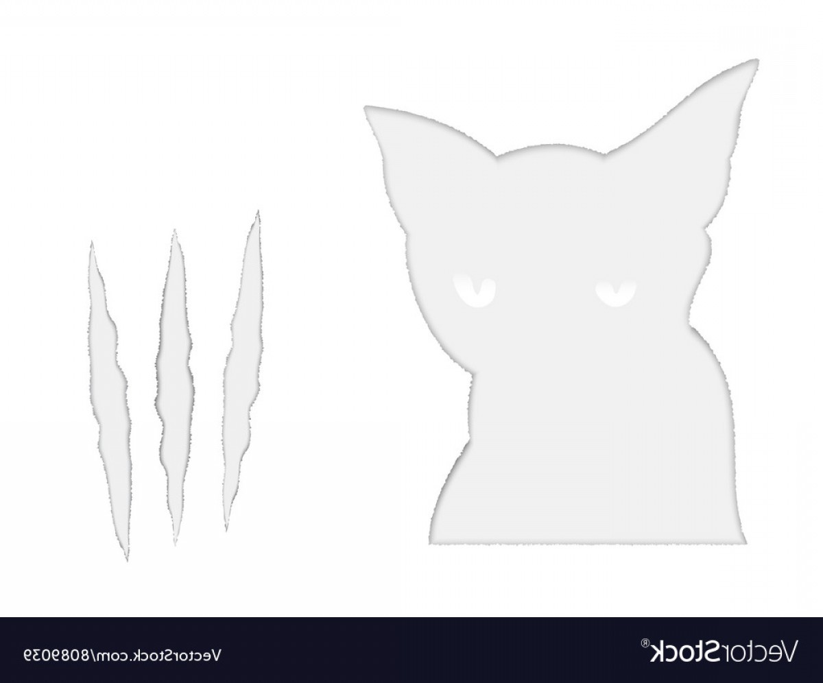 1200x996 Sad Cat And It Scratches Vector Studiogrfx