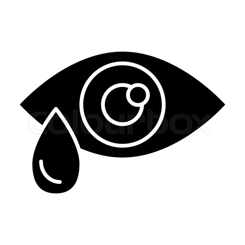 800x800 Eye Drop Solid Icon Eye With Tear Stock Vector Colourbox