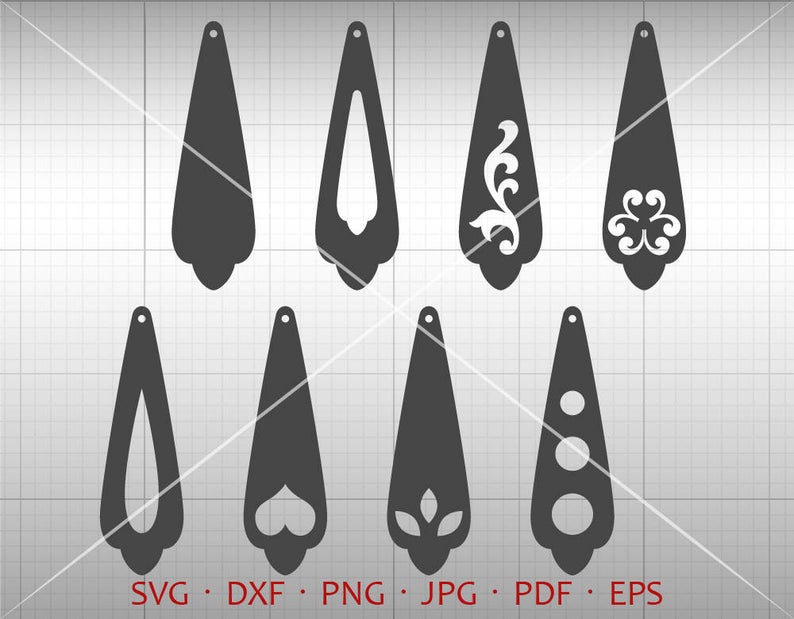 794x619 Petal Earring Tear Drop Pendant Teardrop Vector Etsy