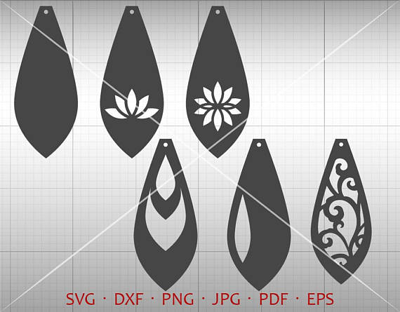 570x445 Tear Drop Long Earring Leaf Pendant Teardrop Vector