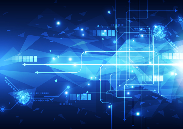 600x424 High Tech Background Blue Styles Vector Free Download