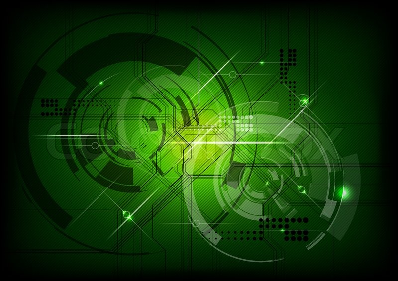 800x565 Vector Tech Background In Green Stock Vector Colourbox