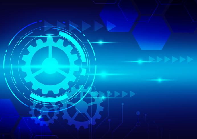 692x490 Abstract Digital Technology With Blue Tech Background Vector