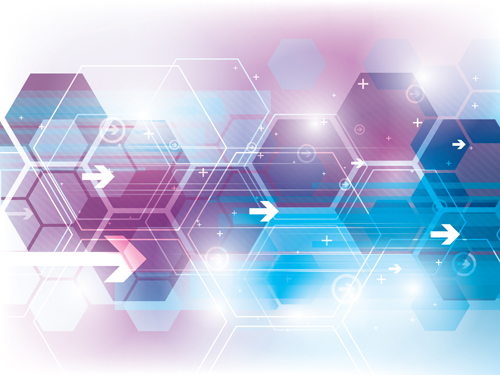500x375 Arrow And Hexagons Technology Background Vector Free Download