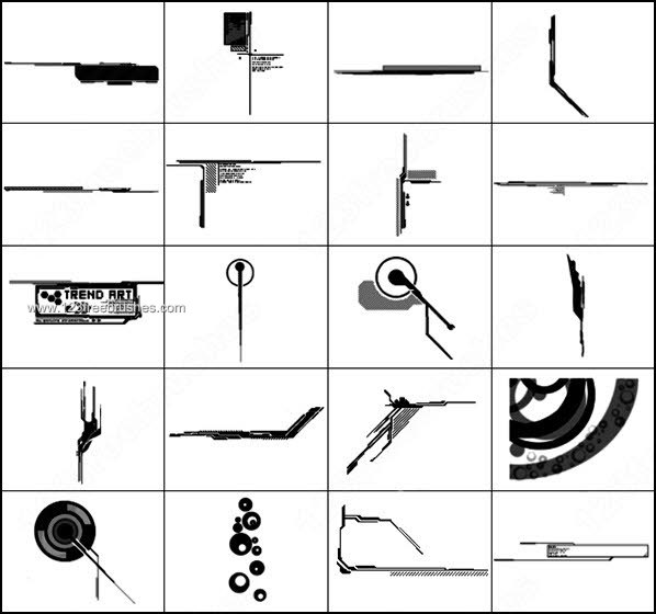 598x560 Free Tech Lines Photoshop Brushes Photoshop Free Brushes