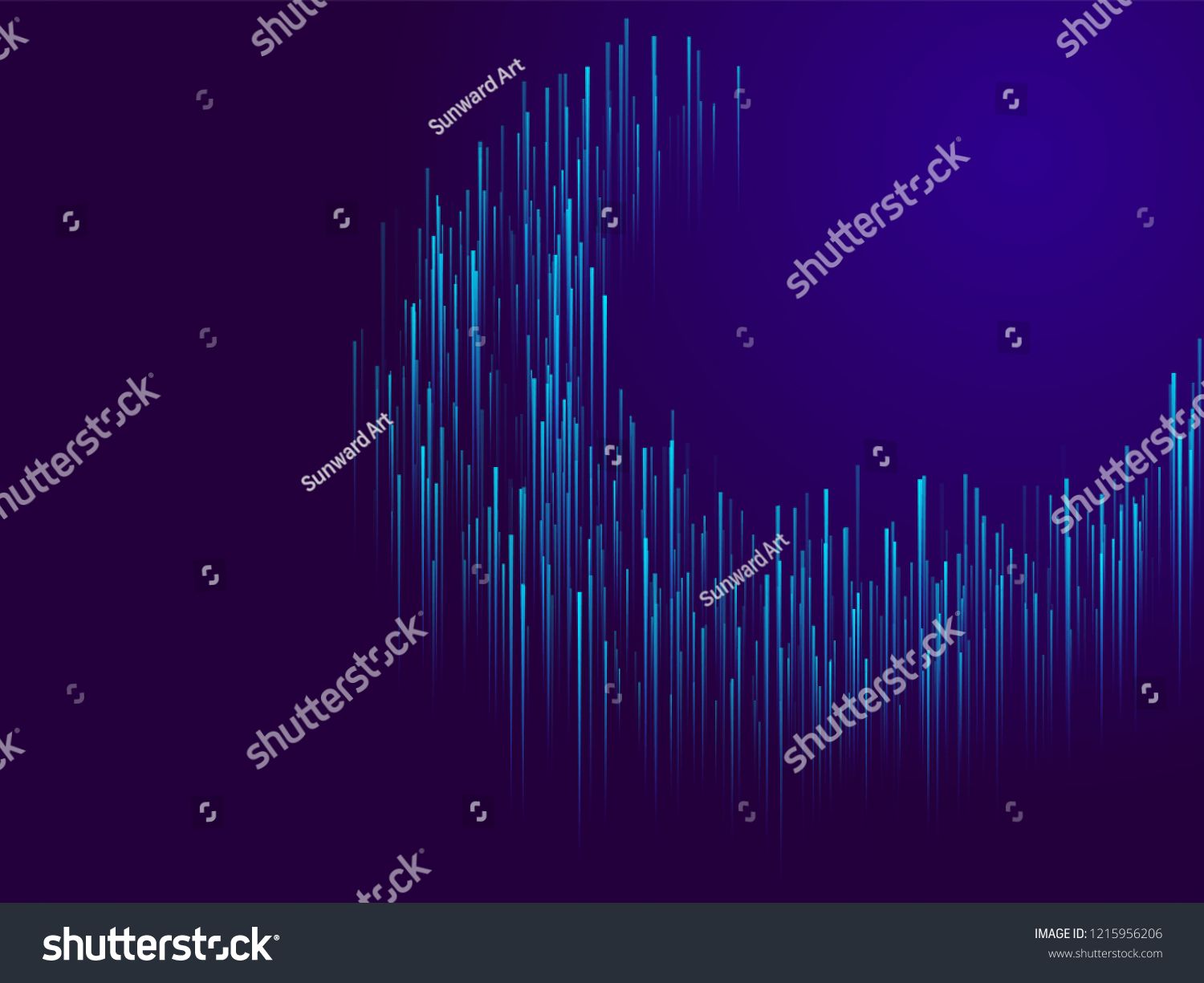 1500x1225 Glowing Lines Falling Abstract Big Data Concept Tech Vector