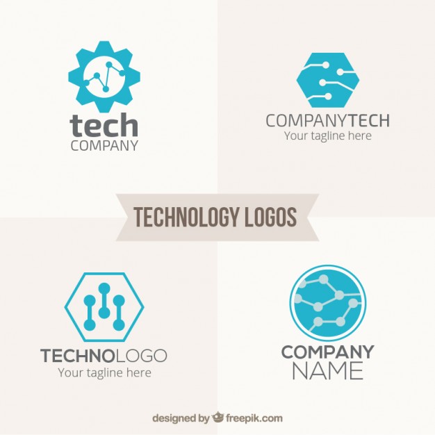 626x626 Blue Technology Logos Pack Vector Free Download