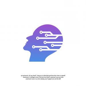 300x300 Head Tech Logo Concept Brain Robotic Logo Vector Catamart