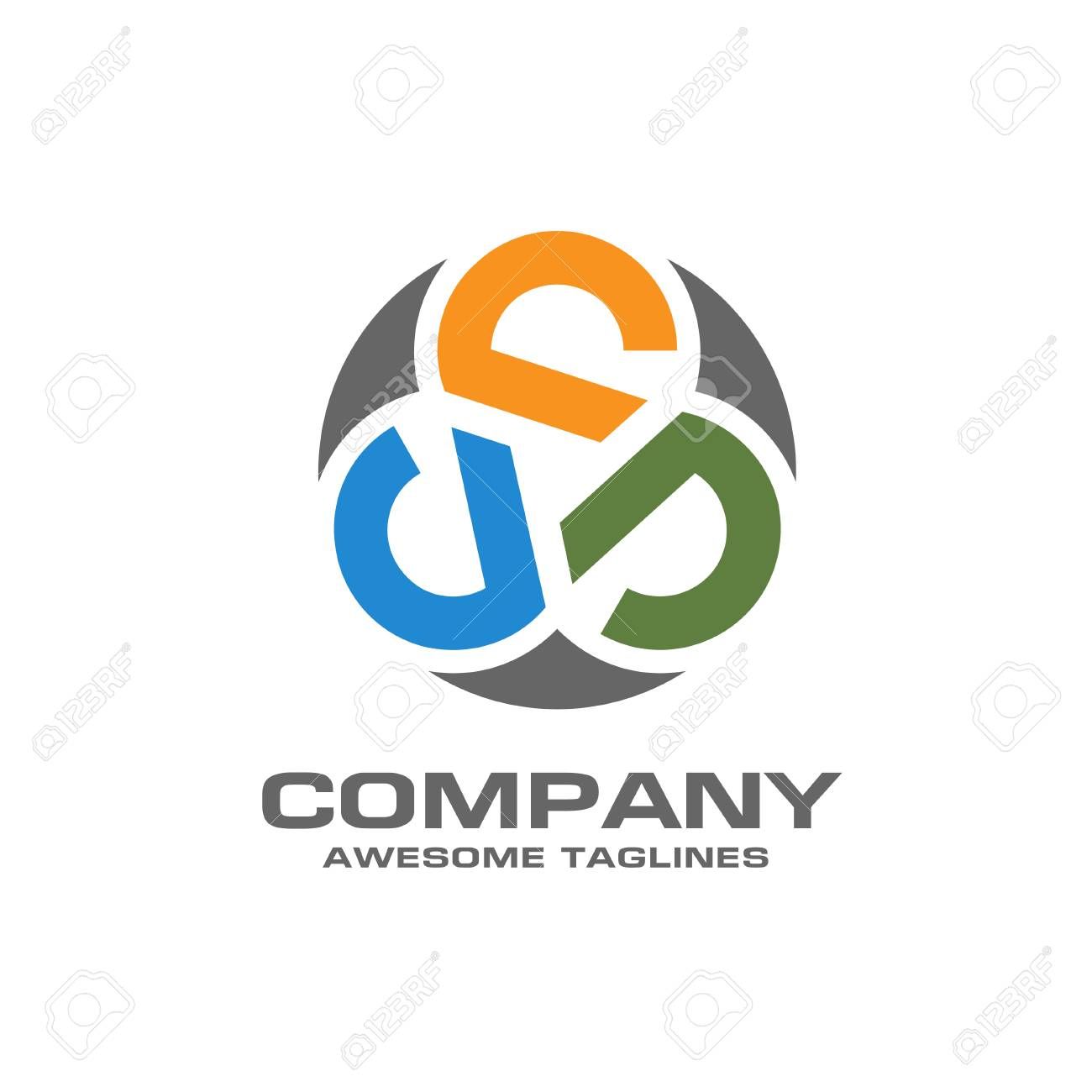 1300x1300 Abstract Circle Network Technology Logo, Vector Unique Abstract