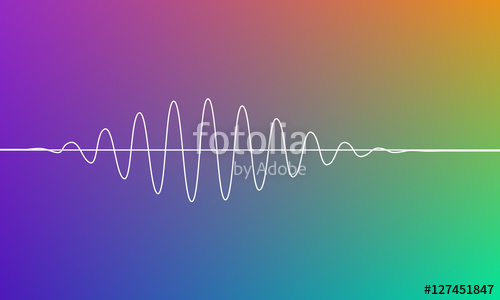 500x300 Colorful Simple Background With White Waves, Tech Shapes Vector
