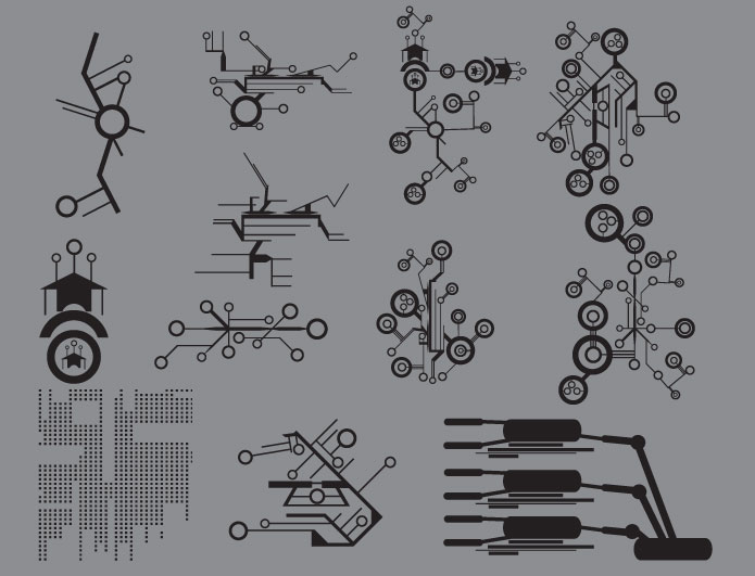 695x531 Tech Shapes Vector Pack