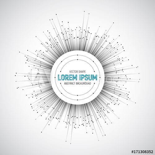 500x500 Technology Round Vector White Banner Tech Bright Background