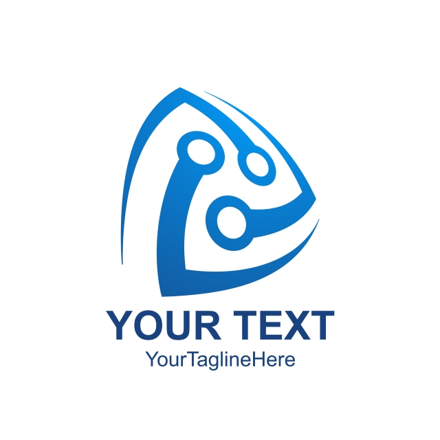 640x640 Abstract Triangle Tech Vector Logo Design Template Element
