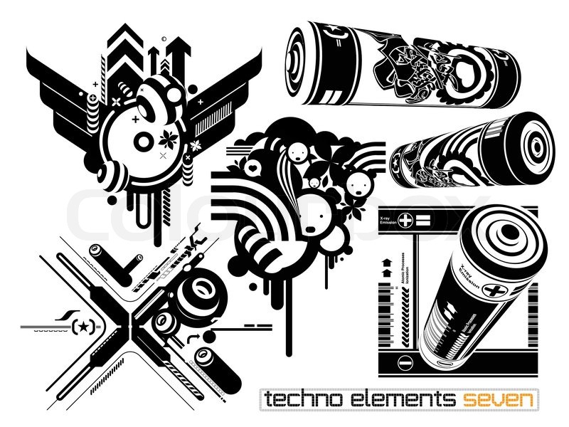 Techno Elements Seven Stock Vector Colourbox 800x600 Techno Elements Seven Stock Vector Colourbox