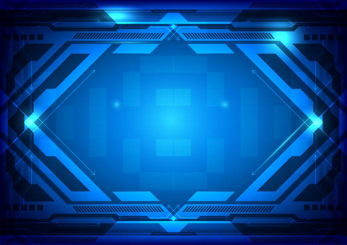694x490 Blue Abstract Background Digital Technology Vector Illustration