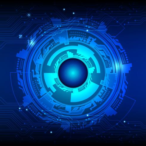 490x490 Dark Blue Color Vector Background Digital Technology Abstract