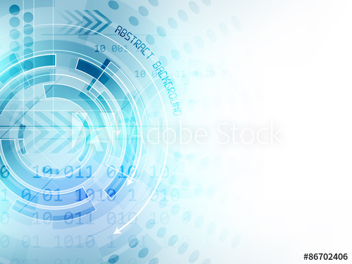 500x375 Abstract Vector Technology Background, Shine, Arrows And Number