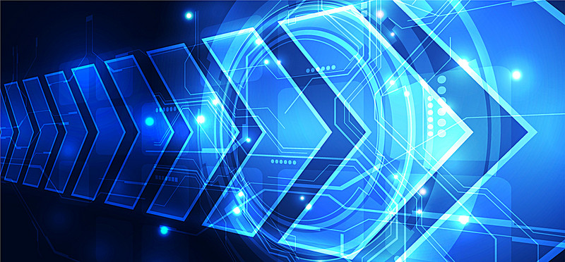 800x372 Science And Technology Background Vector Banner, Blue, Science