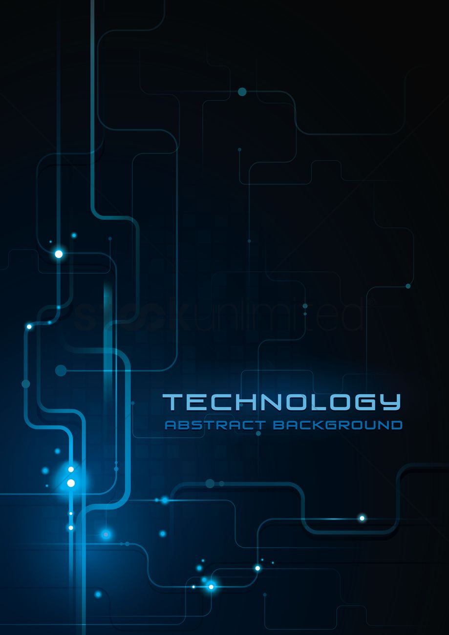919x1300 Technology Background Vector Image
