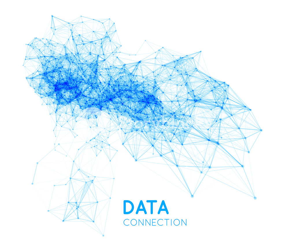 1000x857 Abstract Network Connection Vector Technology Background On White