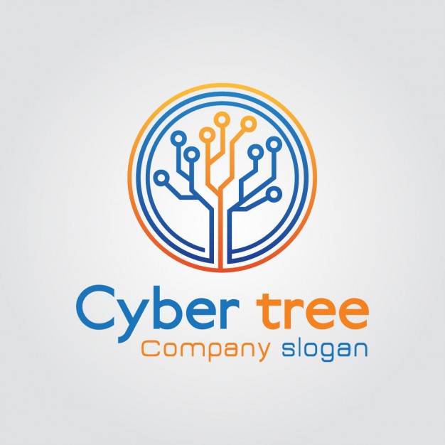 626x626 Abstract Technology Tree Logo Vector Free Download